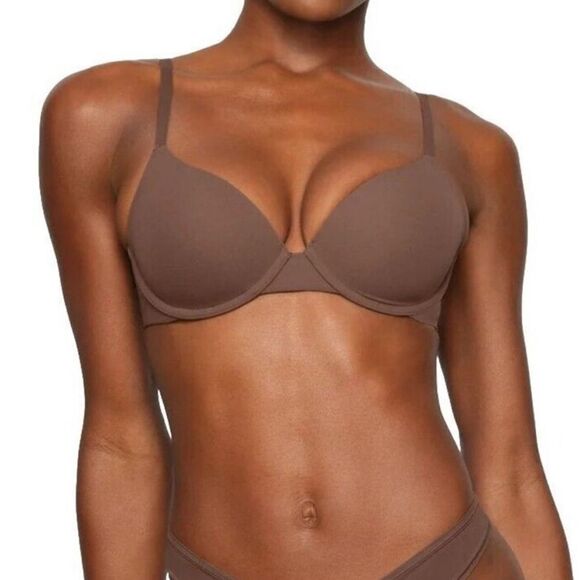 NWT SKIMS Underwire Fits Everybody T-Shirt Bra In Oxide Brown - Picture 1 of 9